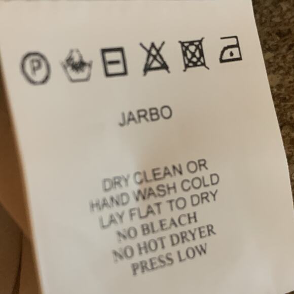 Jarbo Silk Blouse Size 36 (6 USA) Light Gray Hidden Buttons Long Sleeve Pockets - Picture 8 of 8